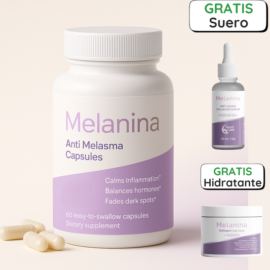 Melanina® Cápsulas Reset de Melasma en 60 Días + REGALOS GRATIS